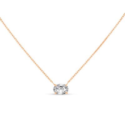 Force Ovale Pendant – 18K Rose Gold and Diamond