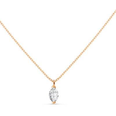 Force Marquise Necklace – 18K Rose Gold and Diamond