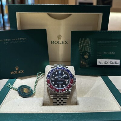 Rolex GMT-Master II – Ref. 126710BLRO – Black Dial – Pepsi Bezel – Full Set – 2020