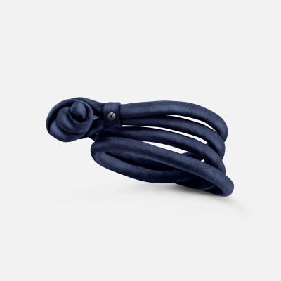 Bracelet Ole Lynggaard en soie Bleue marine