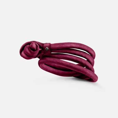 Bracelet Ole Lynggaard en soie Bordeaux