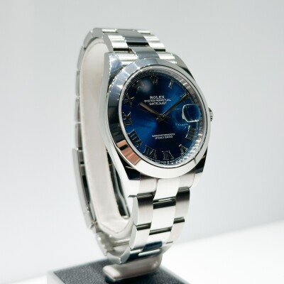 Rolex Datejust 41 – Réf. 126300 – Cadran Bleu Index Chiffres Romains – Full Set – 2023