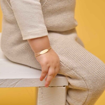 Arthus Bertrand Calisson curb chain, yellow gold, 14cm