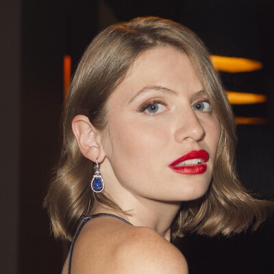 Karima Raynal Earrings – Rosée du Jour Black Gold Tanzanite, Diamond