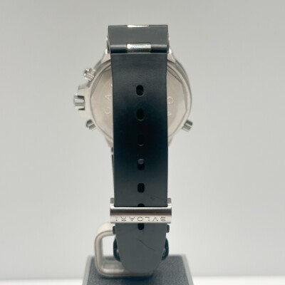 BVLGARI Diagono GMT – Réf. GMT40S – Acier & Caoutchouc Noir