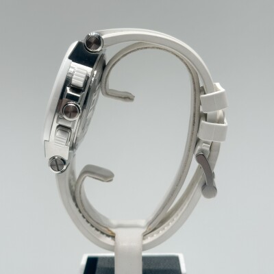 BVLGARI Diagono Chronographe – Réf. 1019993 – Acier & Céramique Blanche – Cadran Nacre & Diamants