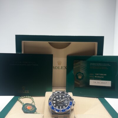 Rolex GMT-Master II “Batman” – Ref. 126710BLNR – Black & Blue Bezel – Full Set 2021