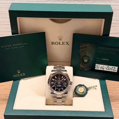 Rolex Sky-Dweller – Ref. 326934 – Steel & White Gold – Black Dial – Full Set 2022