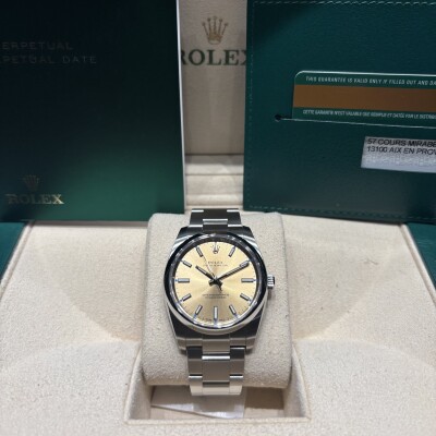 Rolex Oyster Perpetual 34 – Réf. 124200 – Cadran Champagne – 2019 - Full Set