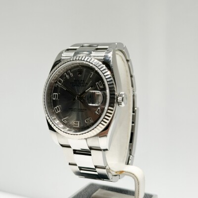 Rolex Datejust 36 – Réf. 116234 – Acier & Or Gris – Cadran Brun – Lunette Cannelée – 2007