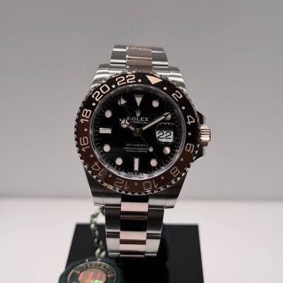 Rolex GMT-Master II « Root Beer » – Réf. 126711CHNR – Acier & Or Rose – Cadran Noir – Lunette Brun & Noir – Full Set
