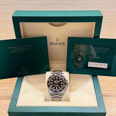 Rolex Submariner No Date – Réf. 124060 – Acier – Cadran Noir – Lunette Noire – Full Set 2021