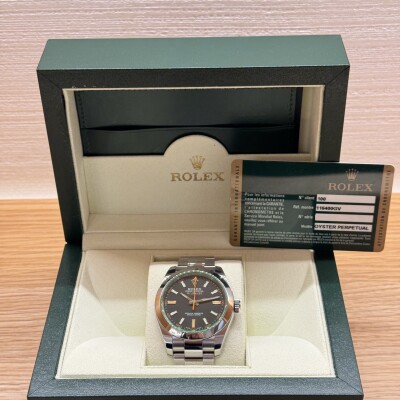 Rolex Oyster Perpetual Milgauss – Réf. 116400GV – Acier – Cadran Noir – Verre Vert – Full Set