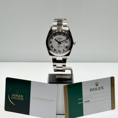 Rolex Oyster Perpetual Datejust 41 – Réf. 126300 – Acier – Cadran Blanc à Chiffres Romains