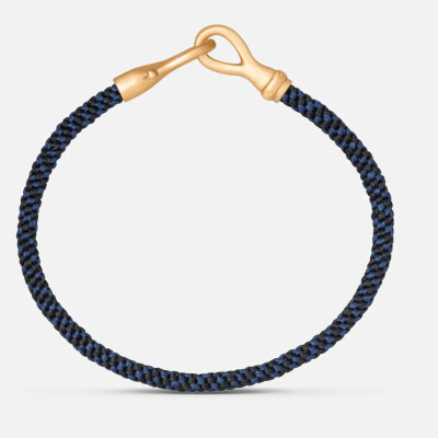 Bracelet Ole Lynggaard Life en or blanc et textile