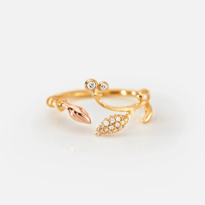 Bague Ole Lynggaard Blooming en or jaune et diamants