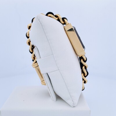 Chanel PREMIÈRE ÉDITION ORIGINALE– Or Jaune – Cadran Noir – Bracelet Chaîne & Cuir Noir