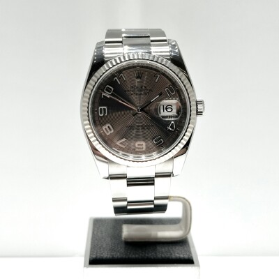 Rolex Datejust 36 – Réf. 116234 – Acier & Or Gris – Cadran Brun – Lunette Cannelée – 2007