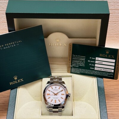 Rolex Milgauss – Réf. 116400 – Acier – Cadran Blanc – Full Set