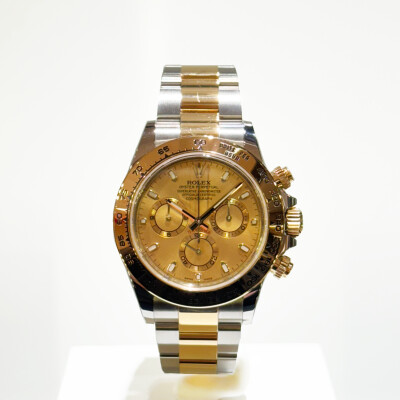 Rolex Cosmograph Daytona – Ref. 116503 – Steel & Yellow Gold – Champagne Dial – Tachymeter Bezel – 2021