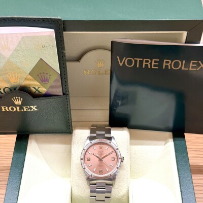 Rolex Air-King – Ref. 14010M – Steel – Salmon Dial – Engine-Turned Bezel – Full Set 2007