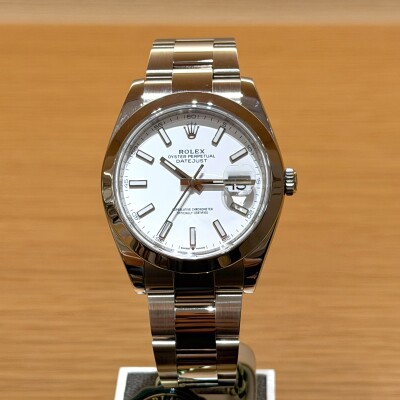 Rolex Datejust 41 – Ref. 126300 – Steel – White Dial – Smooth Bezel – Full Set