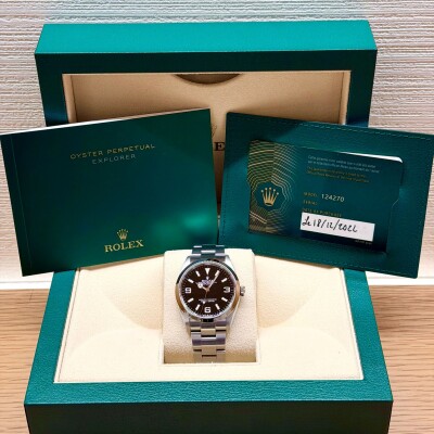 Rolex Explorer I – Réf. 124270 – Acier – Cadran Noir – Lunette Acier – Full Set