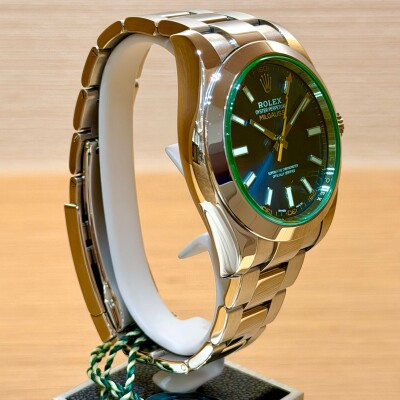 Rolex Milgauss – Ref. 116400GV – Steel – Blue Dial – Green Crystal – Full Set 2020