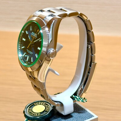 Rolex Milgauss – Ref. 116400GV – Steel – Blue Dial – Green Crystal – Full Set 2020