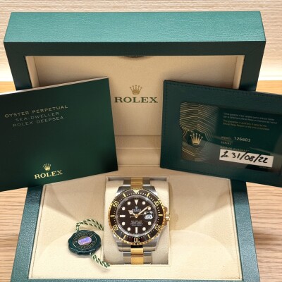 Rolex Sea-Dweller – Réf. 126603 – Acier & Or Jaune – Cadran Noir – Lunette Noire – Full Set 2022