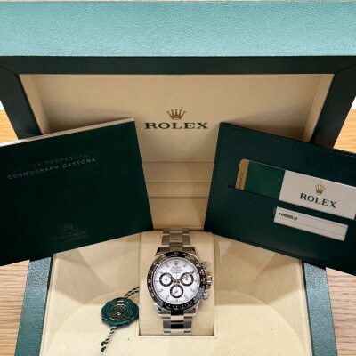 Rolex Cosmograph Daytona – Réf. 116500LN – Acier – Cadran Blanc – Lunette Noire – Full Set 2017