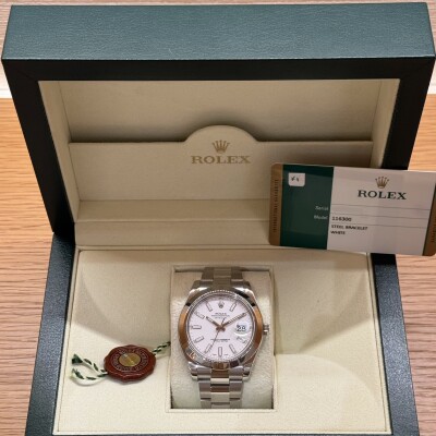 Rolex Datejust 41 – Réf. 116300 – Acier – Cadran Blanc – Lunette Acier – 2015
