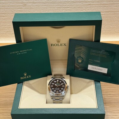 Rolex Air-King – Réf. 116900 – Acier – Cadran Noir – Lunette Acier – Full Set 2022