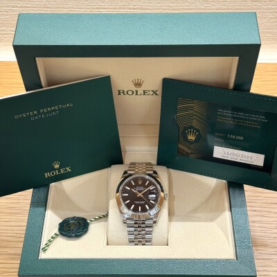 Rolex Datejust 41 – Réf. 126300 – Acier – Cadran Noir – Lunette Lisse – Bracelet Jubilé – Full Set 2023