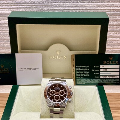 Rolex Cosmograph Daytona “APH” – Réf. 116520 – Acier – Cadran Noir – Lunette Acier