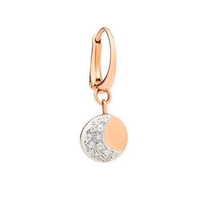 Mono Boucle or rose diamants Moon Sun