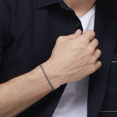 Bracelet Granelli titane or rose 9 ct acier Dodo