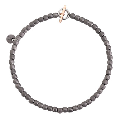 Bracelet Granelli titane or rose 9 ct acier Dodo