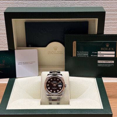 Rolex Datejust 36 – Ref. 116234 – Black Diamond Dial – Oyster Bracelet – 2011 – Full set