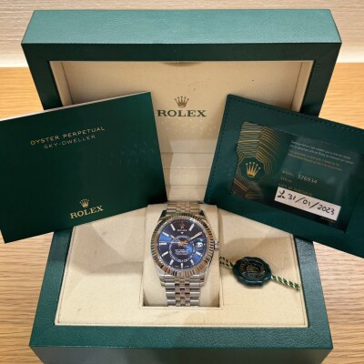 Rolex Sky-Dweller 42 – Réf. 326934 – Acier & Or Blanc – Cadran Bleu – Bracelet Jubilee – Full Set 2023