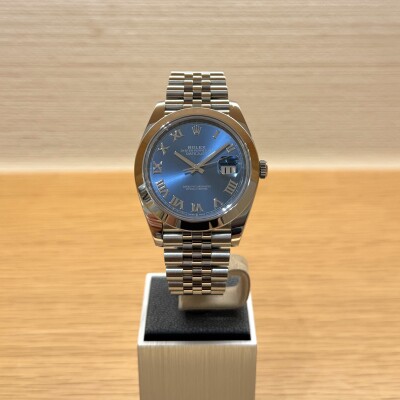 Rolex Datejust 41 – Réf. 126300 – Acier – Cadran Bleu Chiffres Romains – Bracelet Jubilee – Full Set 2020