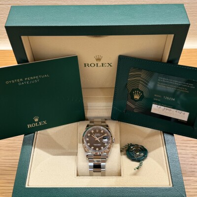 Rolex Datejust 36 – Réf. 126234 – Acier & Or Blanc – Cadran Gris Diamants – Bracelet Oyster – Full Set 2021