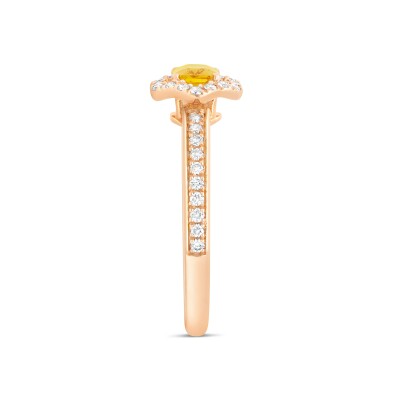 Fleurette Ring – 18K Rose Gold, Yellow Sapphire and Diamonds