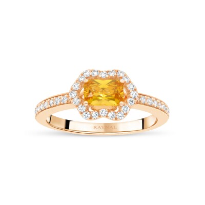 Fleurette Ring – 18K Rose Gold, Yellow Sapphire and Diamonds