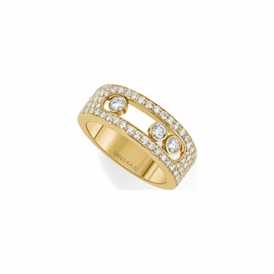 Bague Messika Move Joaillerie PM pavée en or jaune et diamants