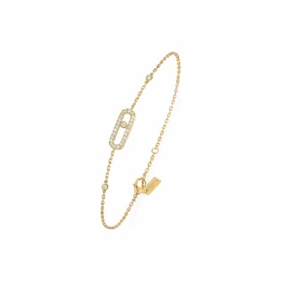 Bracelet Messika Move Uno pavé en or jaune et diamants