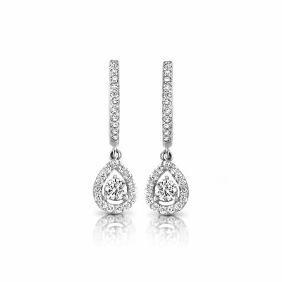 Boucles d'oreilles One More Salina en or blanc et diamants