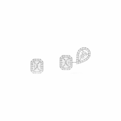 Boucles d'oreilles Messika My Twin 1+2 en or blanc et diamants 3x0.10ct