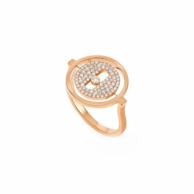 Bague Messika Lucky Move PM pavée en or rose et diamants