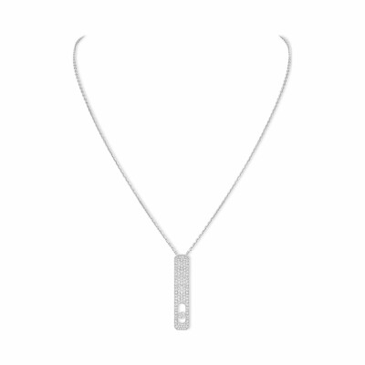 Collier Messika My First Diamond GM pavé en or blanc et diamants